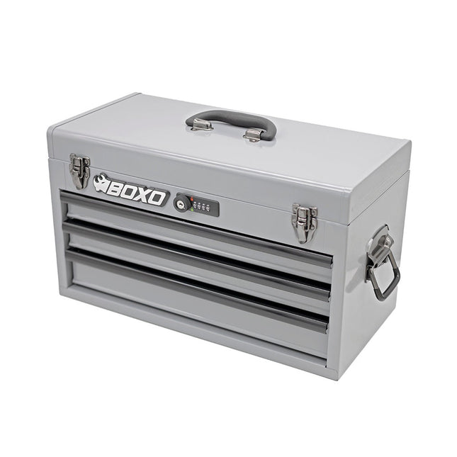 159-Piece Metric and SAE Combo Tool Set with 3-Drawer Hand Carry Box | Nardo Grey