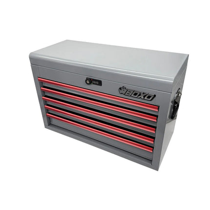BoxoUSA MotoBox | 103-Piece Metric Motorcycle Tool Set with 5-Drawer Hand Carry Tool Box MOTOBX5-GY-R