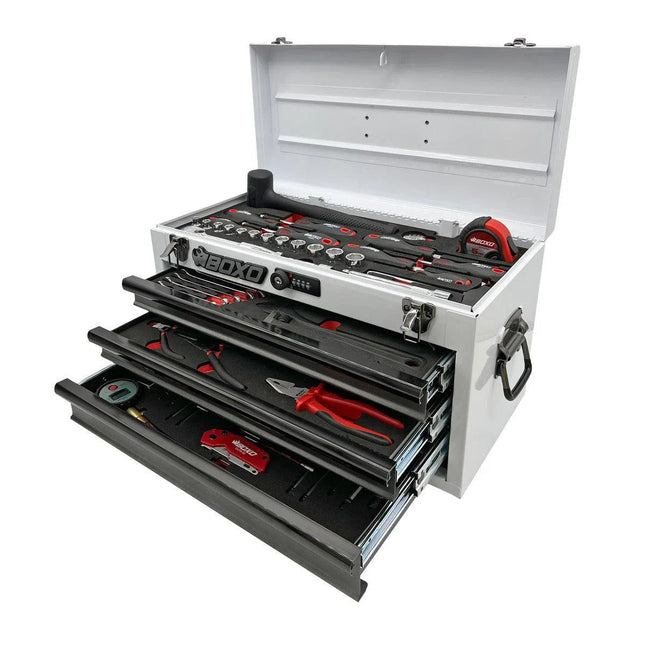 BoxoUSA KartBox | 69-Piece Metric Karting 3-Drawer Hand Carry Tool Box GOKARTBX1-W