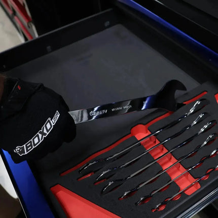 BoxoUSA 7-Piece SAE Ultra-Thin Double Open End Wrench Set | 1/3 Drawer EVA Foam BX746-R2