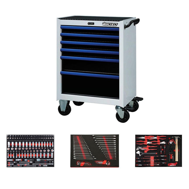 BoxoUSA-Pro Series | Loaded 26" 6-Drawer Rolling Tool Box-26BM-W