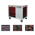 BoxoUSA Pro Series | 45” 12-Drawer Workstation Tool Box with 222-Piece Master Tool Set 45WSM-W