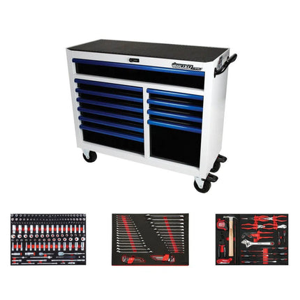 BoxoUSA Pro Series | Loaded 45" 11-Drawer Rolling Tool Box 45BM-BK