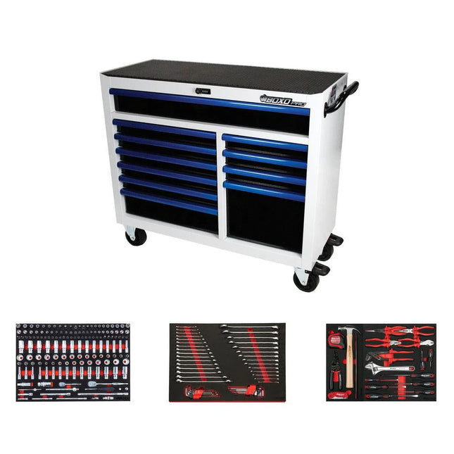 BoxoUSA Pro Series | Loaded 45" 11-Drawer Rolling Tool Box 45BM-W