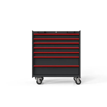 BoxoUSA OSM Pro Series | 34" 7-Drawer Roller Cabinet MST340072-RBK-R
