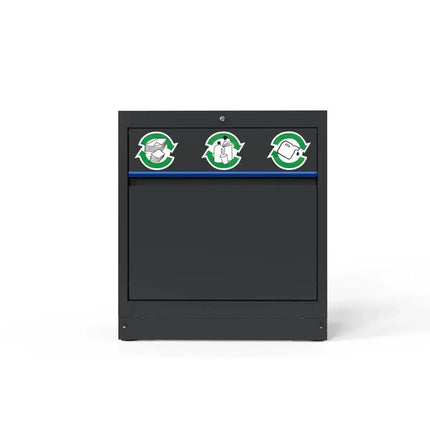 BoxoUSA OSM Pro Series | 34" Recycle Bin Cabinet MST34A011-RBK-B