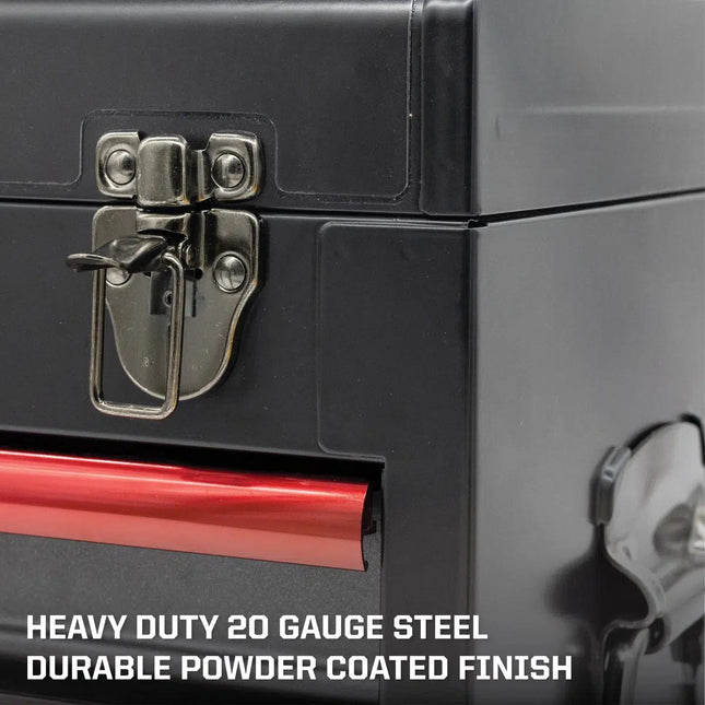 BoxoUSA 20" 3-Drawer Hand Carry Tool Box ECC20301L-SBK1-BK