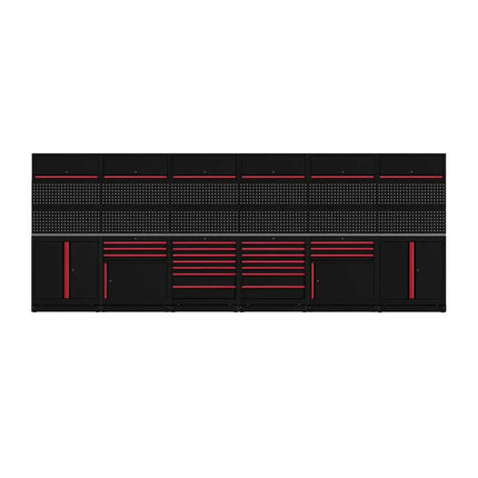 BoxoUSA OSM Pro Series | 204" 26-Piece Professional Organized Storage Modules Build Out | 20-Drawers, 6-Cabinets OSM-B12-R