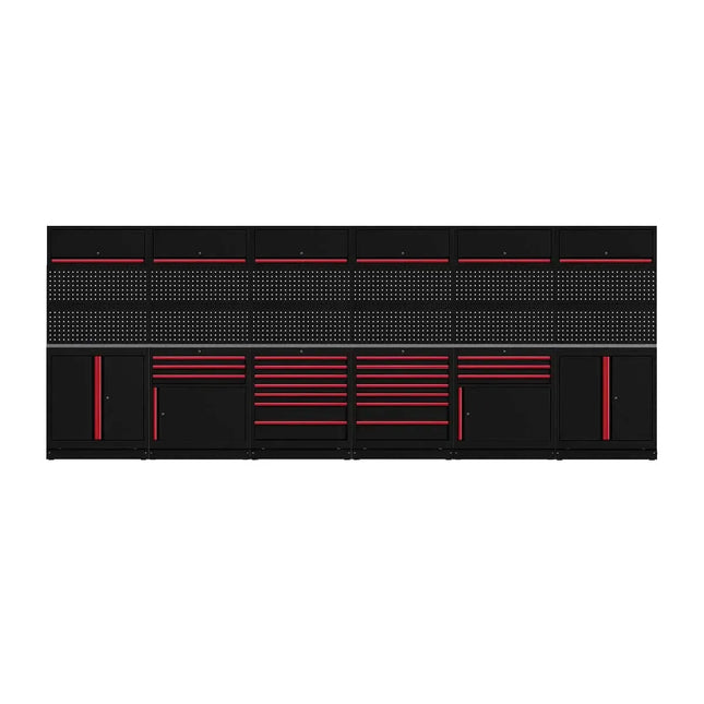 BoxoUSA OSM Pro Series | 204" 26-Piece Professional Organized Storage Modules Build Out | 20-Drawers, 6-Cabinets OSM-B12-R