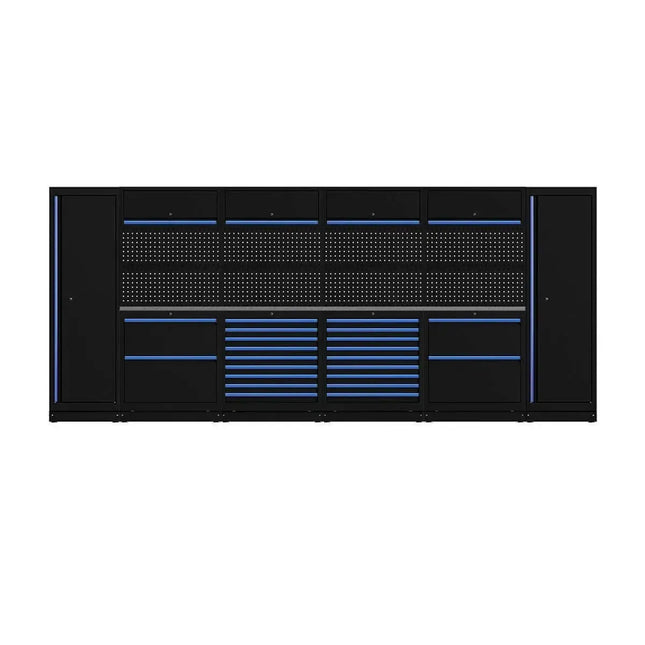 BoxoUSA OSM Pro Series | 160" 20-Piece Professional Organized Storage Modules Build Out | 22-Drawers, 6-Cabinets OSM-B16-B