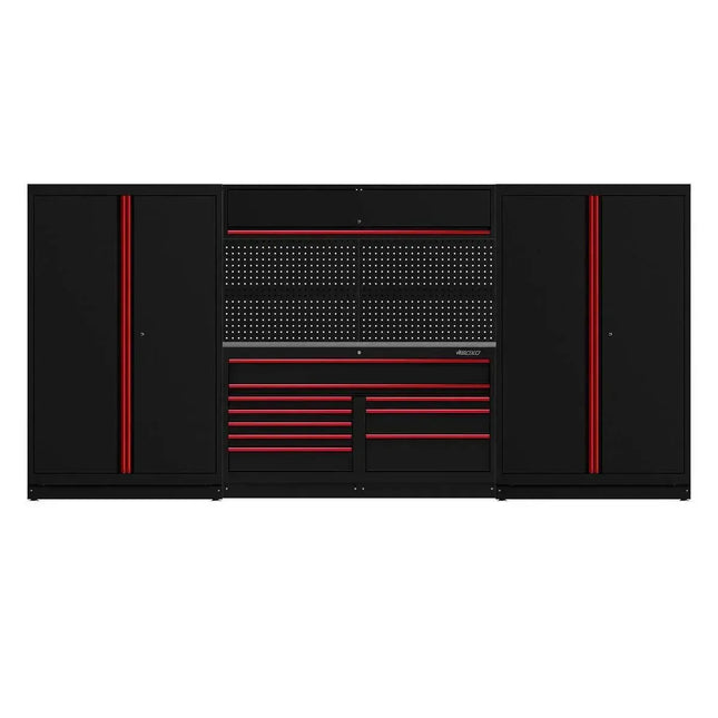 BoxoUSA OSM Pro Series | 156" 7-Piece Professional Organized Storage Modules Build Out | 10-Drawers, 4-Cabinets OSM-B5-R