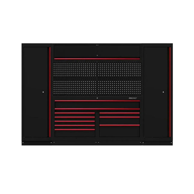 BoxoUSA OSM Pro Series | 116" 9-Piece Professional Organized Storage Modules Build Out | 10-Drawers, 4-Cabinets OSM-B6-R