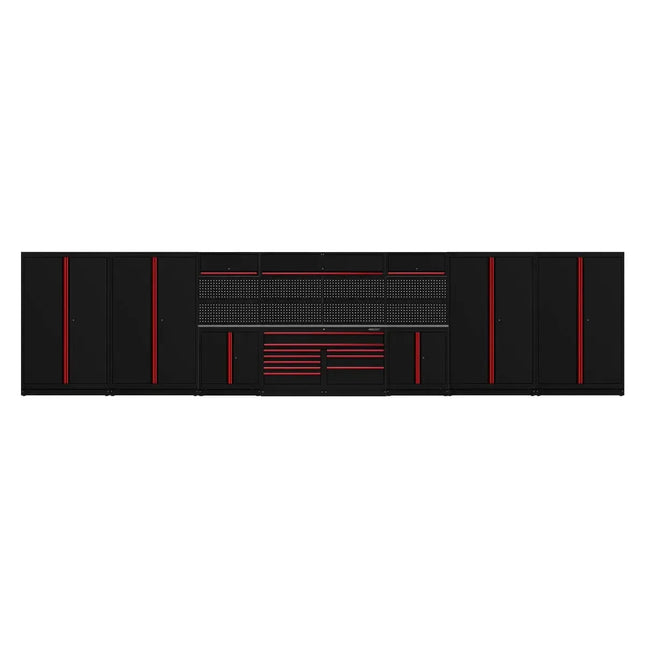 BoxoUSA OSM Pro Series | 380" 20-Piece Professional Organized Storage Modules Build Out | 10-Drawers, 7-Cabinets OSM-B7-R