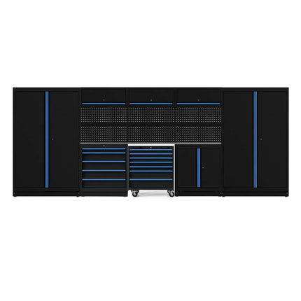 BoxoUSA OSM Pro Series | 190" 15-Piece Professional Organized Storage Modules Build Out | 12-Drawers, 5-Cabinets OSM-B8-B