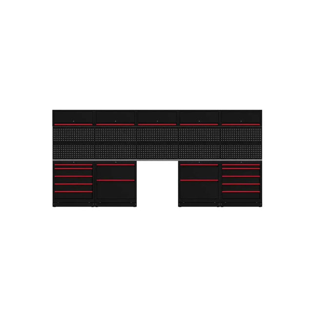 BoxoUSA OSM Pro Series | 170" 23-Piece Professional Organized Storage Modules Build Out | 14-Drawers, 4-Cabinets OSM-B9-R