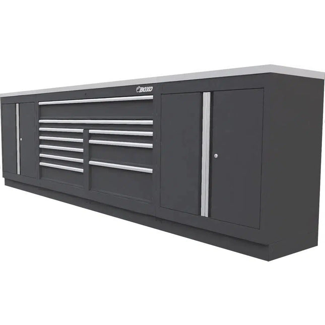 BoxoUSA OSM Series | 136" 6-Piece Professional Organized Storage Modules Build Out OSM-L136