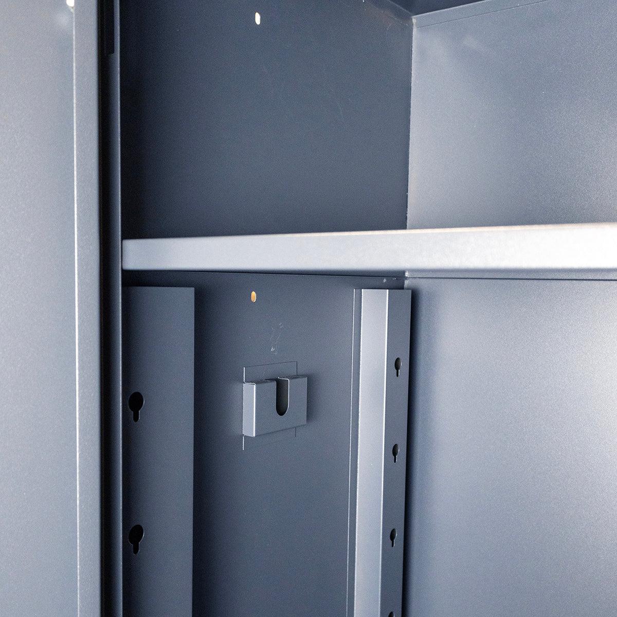 OSM Series | 24" x 78" Single-Door Cabinet with Aluminum Handle | Dark Grey-Boxo USA