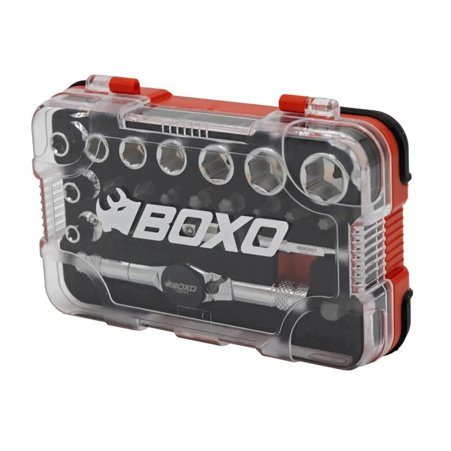 BoxoUSA 22-Piece Ratchet Bit Driver T-Handle, Socket And Bit Set P507-R2