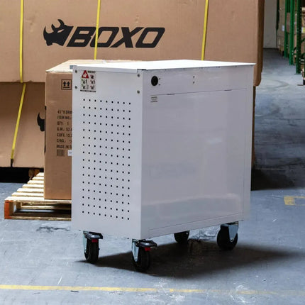 BoxoUSA Pro Series 35" 5-Drawer Flip-Top Service Cart Tool Box UAS342051LM-W-R