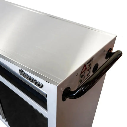 BoxoUSA Tech Series | 45" Mobile Stainless Steel Workbench with Storage and Power | White UAT451011LS-W