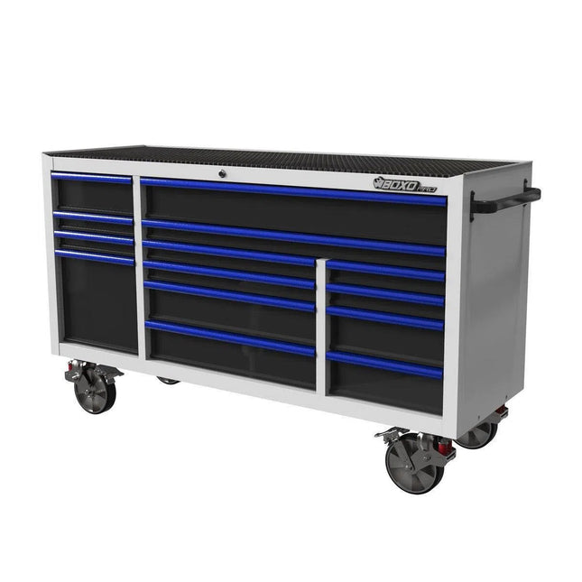 BoxoUSA Pro Series | 72" 14-Drawer Rolling Tool Box UATD7214-W-1-B