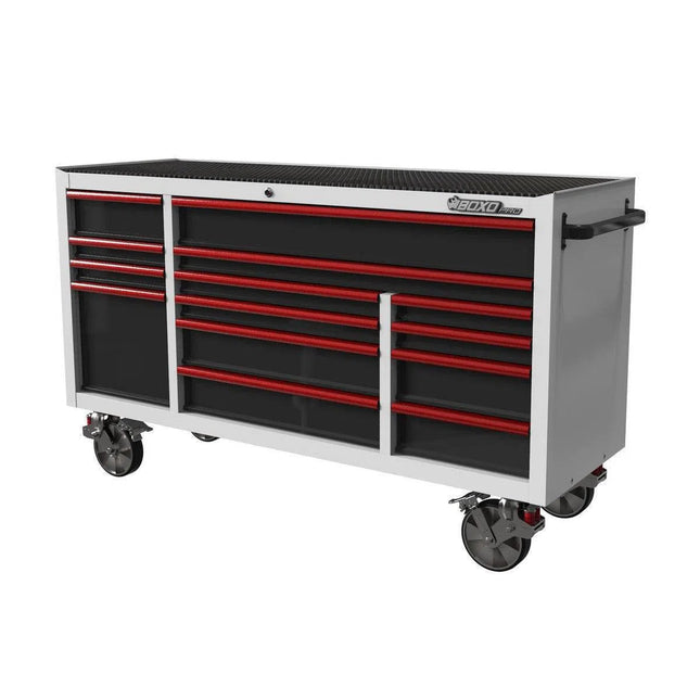 BoxoUSA Pro Series | 72" 14-Drawer Rolling Tool Box UATD7214-W-1-R