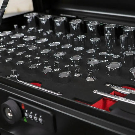 BoxoUSA UTV Box Pro | 258-Piece Metric and SAE UTV Tool Set with 5-Drawer Hand Carry Tool Box UTVBXPRO-BK-BK