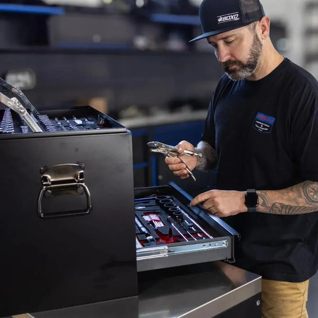 BoxoUSA UTV Box Pro | 258-Piece Metric and SAE UTV Tool Set with 5-Drawer Hand Carry Tool Box UTVBXPRO-BK-BK