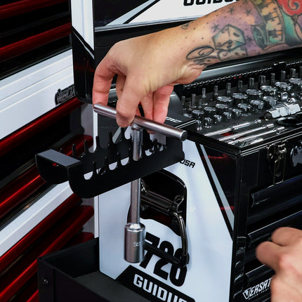 7-Piece Short T-Handle Socket Wrench Set with Holder Rack For Hand Carry Box